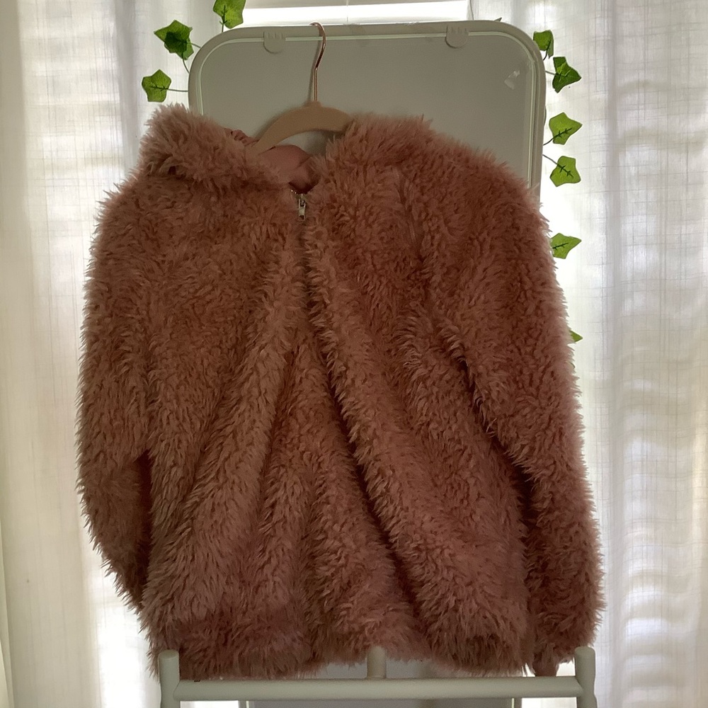 Pink fluffy art class hoodie